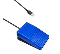 NonMiFyR Interruttore a Pedale USB per Computer, Accessorio Professionale per Funzioni Chiave, Plug And Play, Blu Silenzioso