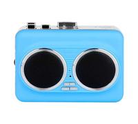 NonMiFyR Lettore di Cassette con Altoparlanti Stereo, Convertitore da Cassetta a MP3, Porta USB E Jack per Cuffie per Telefono da Ufficio E PC, Blu