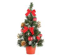 NonMiFyR Mini Alberello di Natale Da Tavolo con Aghi Sintetici in PVC Durevole Semplice Da Posizionare Su Scrivania Adatto a Professionale Aula Sco, Rosso,