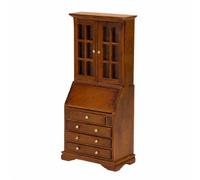 NonMiFyR Mobile da Segretaria in Miniatura con Libreria periore Realistico Scrittoio in Miniatura con Cassetti e Sporlli per Case Delle Bambole,