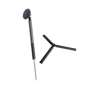 NonMiFyR Monopiede da Golf con Supporto per Telefono con Accessori da Terra per Rotazione a 360° in Tempo Reale, Lega di Alluminio Telescopica, Spiga di Terra Argentata