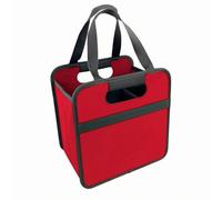 NonMiFyR Organizer Vino Portabottiglie Cassettina Soft Side Borsa Materiale Oxford Compartimenti Separati Trasportabile Adatta per Feste, Rosso E Nero