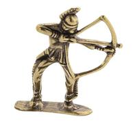 NonMiFyR Piccola Statua in Ottone, Statuetta in Miniatura, Regalo, Modello di Persone Minuscole, Figura da Tavolo per Libreria, Festival, Sala Studio, con Arco