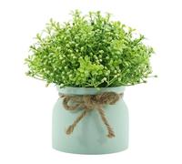 NonMiFyR Piccole Piante Artificiali in Vaso, Fiori Artificiali di Orchidea in Vaso, Decorazioni Da Tavola, Mini Piante Da Appartamento per Bagno, Ufficio, Fest, Vaso Verde