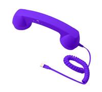 NonMiFyR Ricevitore Telefono Retro Multifunzione con Microfono Riduzione Rumore Connettore Type C Altoparlante Vivavoce Maniglia Ergonomica in Pp per Telefoni, Viola