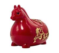 NonMiFyR Salvadanaio a Forma di Cavallo, Grazioso Salvadanaio Souvenir per L'Anno Cinese del Cavallo 2026, Decorazione per, Rosso, S