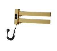 NonMiFyR Scaldasalviette Elettrico Da Parete in Alluminio Impermeabile con Controllo Intelligente Della Temperatura, Adatto per Docce, Elegante B, Oro