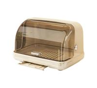 NonMiFyR Scolapiatti con Coperchio, Organizer a Doppio Scomparto con Portabiberon, Contenitore per Bicchieri in PP, Bordi Arrotondati, Adatto per Piani di, Beige