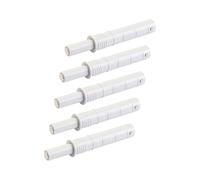 NonMiFyR Set di 5 Pezzi con Chiusura a Pressione per Armadi, Apri-guardaroba, Fermo per Porta, Serratura per Mobili, Meccanismo a Molla, Realizzato in Material, Bianco