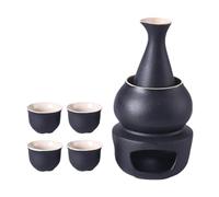 NonMiFyR Set di Tazze Da Sake in Ceramica con Scaldabevande, per Sake, Design Creativo, Ciotola Scaldabevande Tradizionale in Porcellana per Ristorante E Casa.