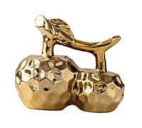 NonMiFyR Statua Decorativa in Ceramica a Forma, Scultura di Frutta, Ornamento Creativo E Funzionale, Adatta per Regali, Feste E Decorazioni, Oro l