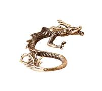 NonMiFyR Statuetta di Drago in Metallo, Statua di Drago Cinese, Decorazione Creativa Da Tavola, Artigianato, Miniatura di Animaletto Da Tè per Studio, Bronzo