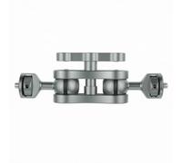 NonMiFyR Supporto Fotocamera Staffa Montaggio Regolabile Alluminio Doppio Snodo Braccio Movibile per Fissaggio Sicuro Adatto a Laboratori Tecnici Postazioni Video, Titanio, Piccola Mano Mostruosa