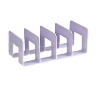 NonMiFyR Supporto per Libri in Acrilico con Divisori, Organizer per Libreria, Porta Documenti E Porta Quaderni, per Una Stabilità Duratura E Un Design, Viola