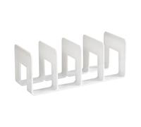 NonMiFyR Supporto per Libri in Acrilico con Divisori, Organizer per Libreria, Porta Documenti E Porta Quaderni, per Una Stabilità Duratura E Un Design, Bianco