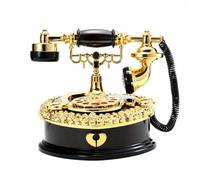 NonMiFyR Telefono Vintage Decorativo Modello di Telefono con Microtelefono e Disco Rotante Resistente Deformazione per Studio, Ufficio, Stile B