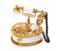 NonMiFyR Telefono Vintage Decorativo Modello di Telefono con Microtelefono e Disco Rotante Resistente Deformazione per Studio, Ufficio, Stile A