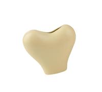 NonMiFyR Vaso in Ceramica a Forma di Cuore con Base Stabile per Composizioni Floreali, Pezzo Da Collezione, Decorazione Da Tavola, Vaso per Fiori, giallo