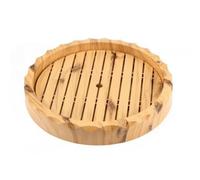 NonMiFyR Vassoio in Plastica con Finitura Effetto Legno Facile da Pulire Vassoio con Divisorio Interno Rimovibile Resistente per Riunioni e Cene a Casa, L 39x5.7