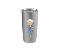 Nonna alla moda vecchio stile Bicchiere termico in acciaio inox doppia parete