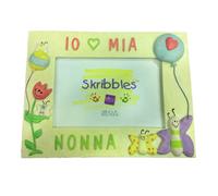 NONNA Cornice in resina beige con farfalle e palloncini IO MIA NONNA 21,5x17 cm