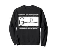 Nonna Cuore Parole Loving Grandma Typography Design Felpa