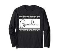 Nonna Cuore Parole Loving Grandma Typography Design Maglia a Manica