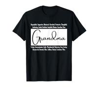 Nonna Cuore Parole Loving Grandma Typography Design Maglietta