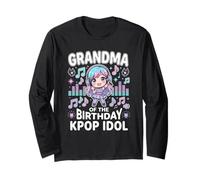 Nonna del Compleanno KPOP Idol Chibi Girls K Pop Theme Maglia a Manica