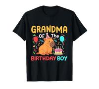 Nonna Del Compleanno Ragazzo Carino Capybara Bambini Bday Famiglia Maglietta