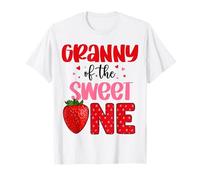 Nonna della Dolce Fragola Compleanno Festa in Famiglia Maglietta