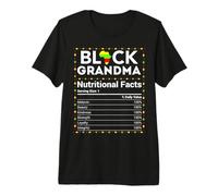 Nonna Nera Valori Nutrizionali Juneteenth Queen Mom Women Maglietta Premium