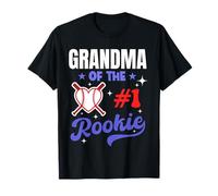 Nonna Of Rookie 1st Baseball Festa di Compleanno Tema Corrispondenza Maglietta