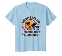 Nonne del Calcio: Le domeniche Sono per Il Calcio e i Nipoti Maglietta, Bambini, Celeste, 8 Anni