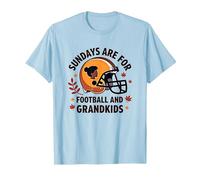 Nonne del Calcio: Le domeniche Sono per Il Calcio e i Nipoti Maglietta, Uomo, Celeste, M