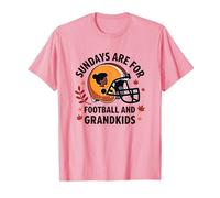 Nonne del Calcio: Le domeniche Sono per Il Calcio e i Nipoti Maglietta, Uomo, Rosa, XXL