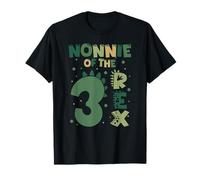 Nonnie Of The Three Rex Birthday Boy 3° compleanno dinosauro Maglietta