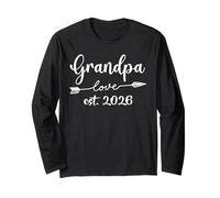 Nonno Amore EST 2026 Famiglia Nuovo Nonno 2026 Nonno Maglia a Manica