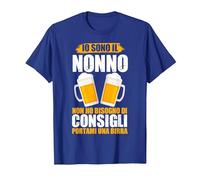 Nonno Birra Bisnnno Nonnino Vecchio Signore Regalo Maglietta, Uomo, Blu Reale, S
