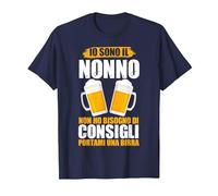 Nonno Birra Bisnnno Nonnino Vecchio Signore Regalo Maglietta, Uomo, Navy, 4XL