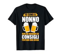 Nonno Birra Bisnnno Nonnino Vecchio Signore Regalo Maglietta, Uomo, Nero, 4XL