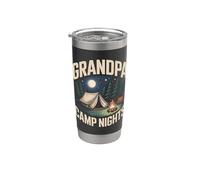 Nonno Campeggio Notti Campfire Bicchiere termico in acciaio inox doppia parete