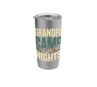Nonno Campeggio Notti Campfire Bicchiere termico in acciaio inox doppia parete