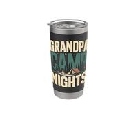 Nonno Campeggio Notti Campfire Bicchiere termico in acciaio inox doppia parete