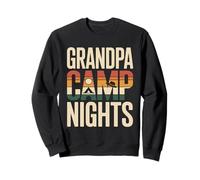Nonno Campeggio Notti Campfire Felpa