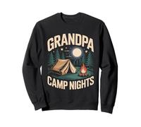 Nonno Campeggio Notti Campfire Felpa