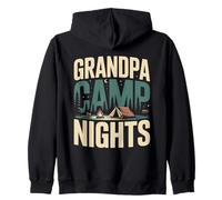 Nonno Campeggio Notti Campfire Felpa con Cappuccio