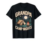 Nonno Campeggio Notti Campfire Maglietta
