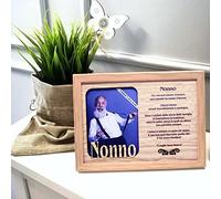 NONNO - Cornice per foto con frase. Può essere appoggiata su un ripiano o appesa alla parete. Perfetta per decorare ogni ambiente domestico. Un presente perfetto per ogni persona cara.