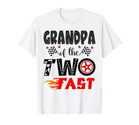 Nonno dei Due Veloci 2 Nd Compleanno Ragazzo Auto da Corsa Maglietta